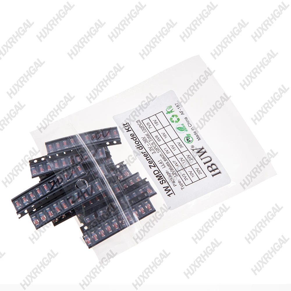 13kinds*10PCS=130PCS LL41 SMD Zener diode KIT 1W 3V3-36V ZM4728A ZM4732A ZM4733A ZM4737A ZM4740A ZM4742A ZM4744A ZM4745A