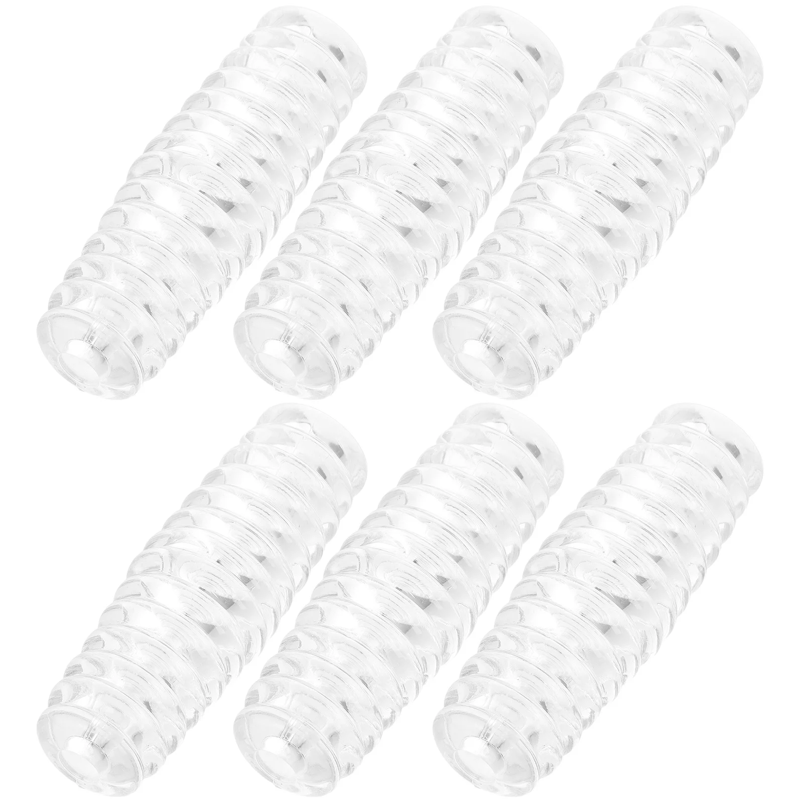 6 قطعة غطاء نهاية قضيب الستارة مقبض واضح لستائر النافذة Benzophenone تصميم شفاف سهل لتقوم بها بنفسك بدون حفر #6