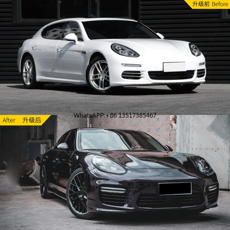 For Porsche Panamera 2014-16 Upgrade Retrofitted Turbo Style Front Bumper Headlights