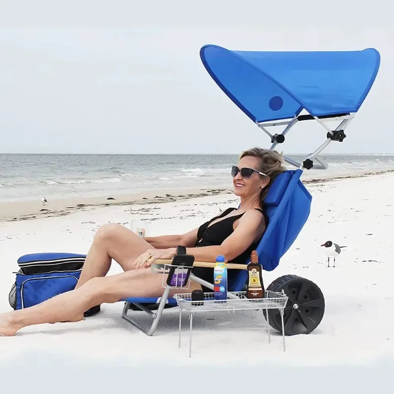 

/ Wide wheels Portable folding lounge lounge for tanning outdoor pool