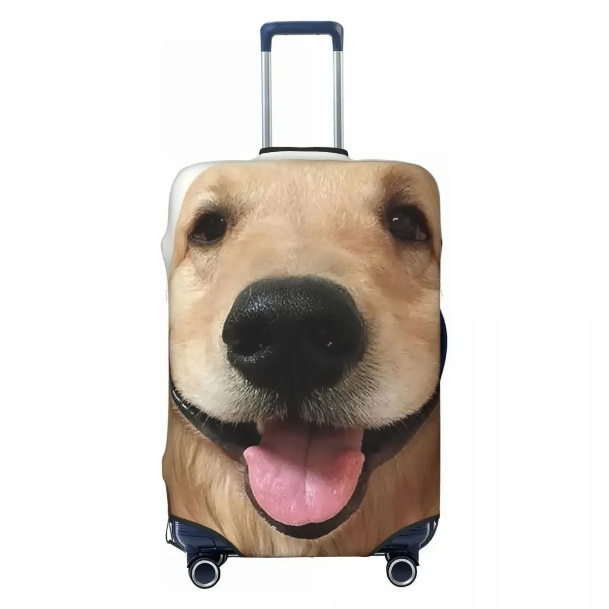 Dog's Happy Face Print Luggage Protective Dust Covers Elastic Waterproof 18-32inch Suitcase Cover Travel Accessories