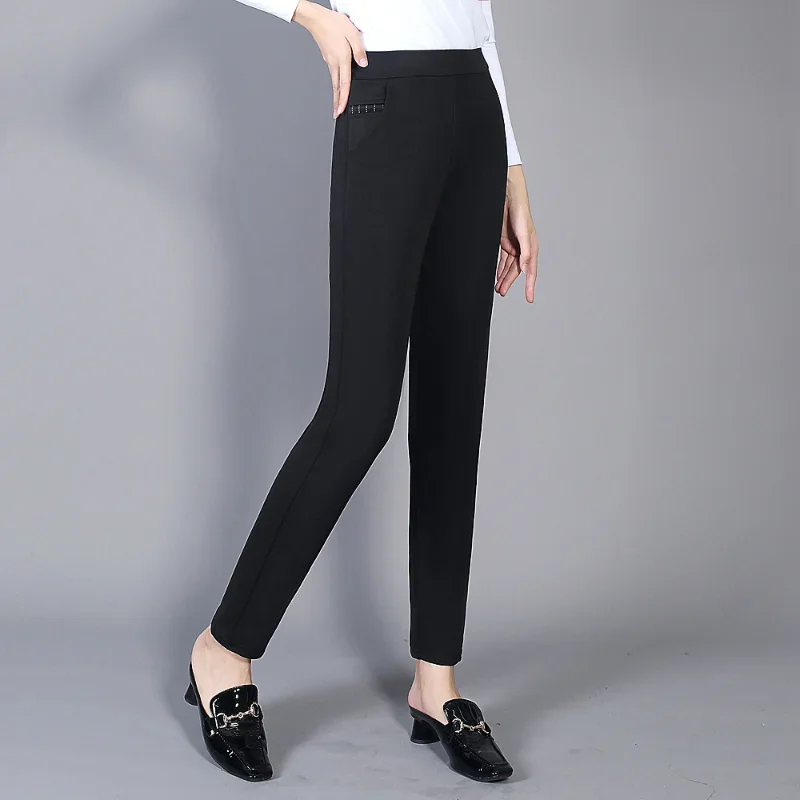 MRMT 2024 Brand New  Women's Pants Elastic Tights Nine Points Summer Feet High Waist Straight Pants Pants For Female