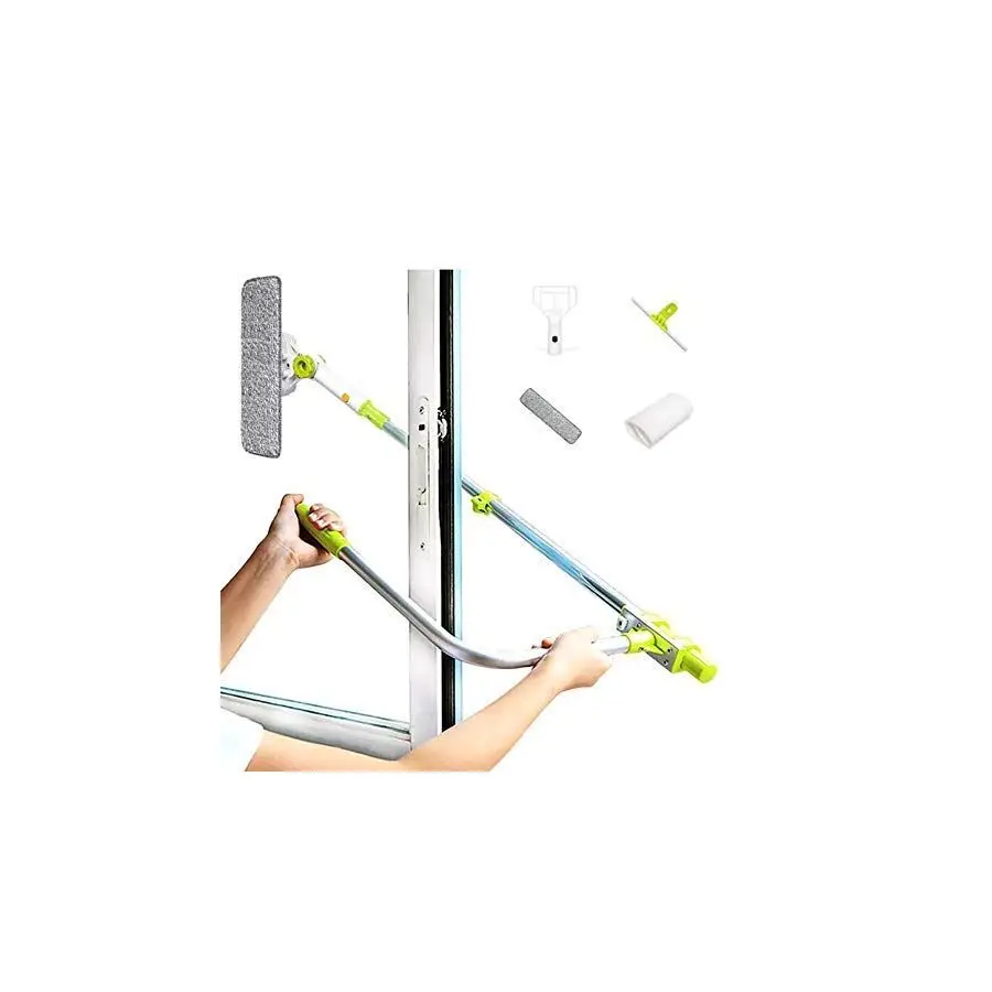 

Telescopic Window Cleaner Smart Angle Adjust Window Cleaning Tool with Squeegee for External Double Faced Window Glass