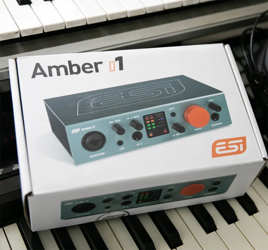ESI Amber I1 تسجيل احترافي USB 3.1 واجهة الصوت كارت الصوت XLR كومبو ميكروفون Preamp + 48 فولت دعم الطاقة الوهمية #2
