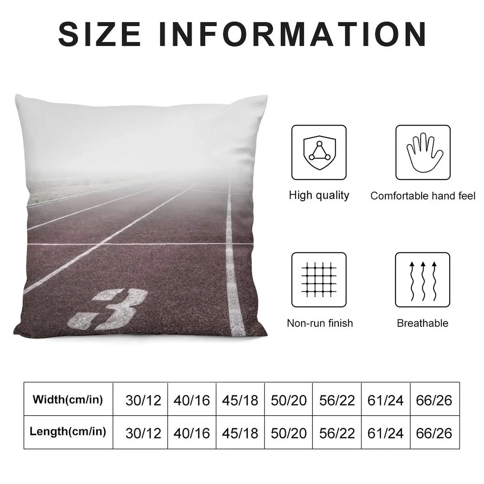 Track and Field Fog Scenery Throw Pillow Sofa Cushions Cover Cusions Cover Christmas Pillow Cases Sofa Cushion Cover pillow