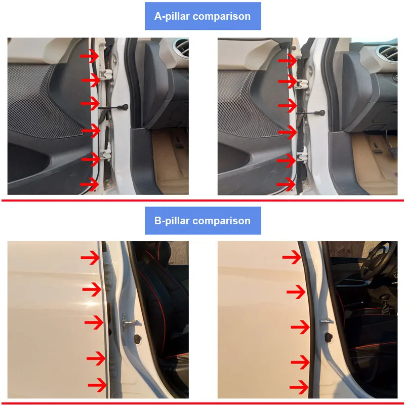Car Full Sound Insulation Strip Dustproof Door Seals Protection Interior Product Accessories For Toyota Prado LC250 2024 2025
