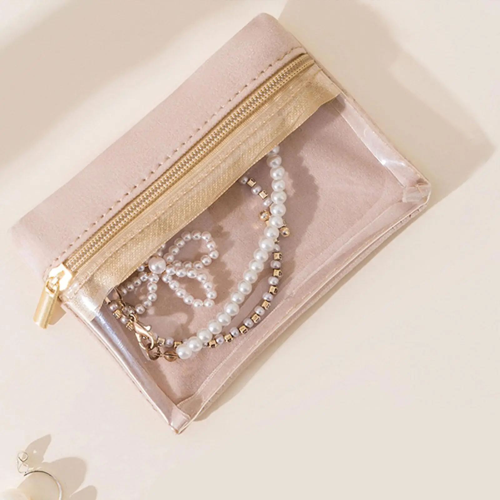 

Travel Jewelry Pouch with Zipper Small for Rings Mother Day Gift for Mom