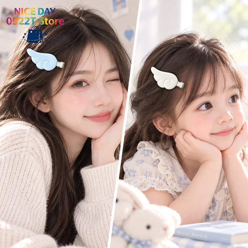 Cute Sweet Japanese Style Y2K Angel Wing Hair Clip Hairpin Barrettes Hairgrip Headdress Headwear Ornaments Accessories@#X