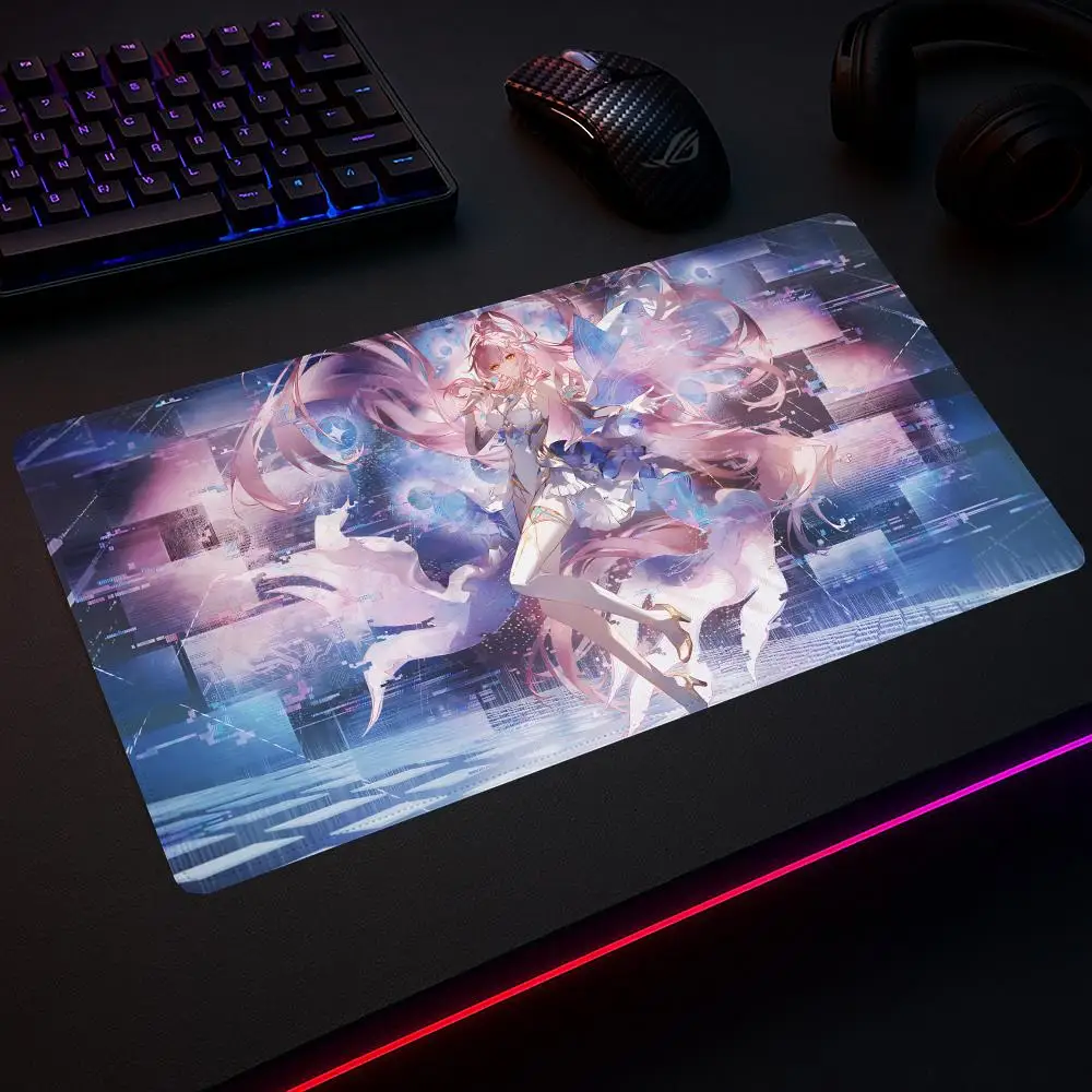 

Коврик для мыши Wuthering Waves Aemeath, игровой коврик для мыши, скоростной коврик для клавиатуры, офисный нескользящий коврик для стола, 120x60 см, удлиненный коврик для ПК