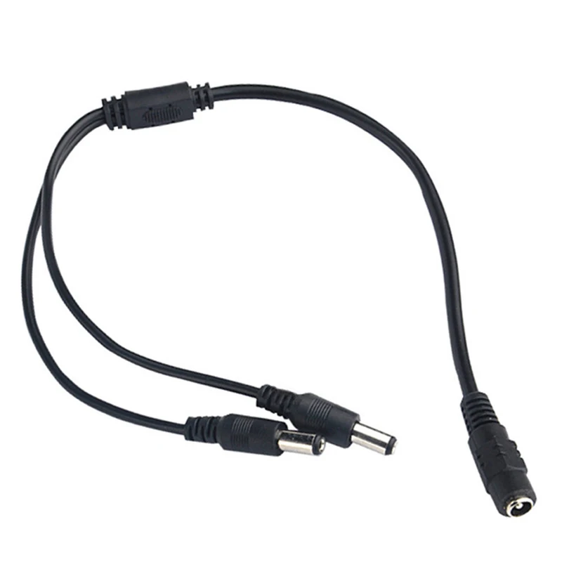DC 1 Female to 2 Male Power Split Splitter Cable 2.1*5.5mm for CCTV Camera Security DVR Accessories LED Light Strip led controll