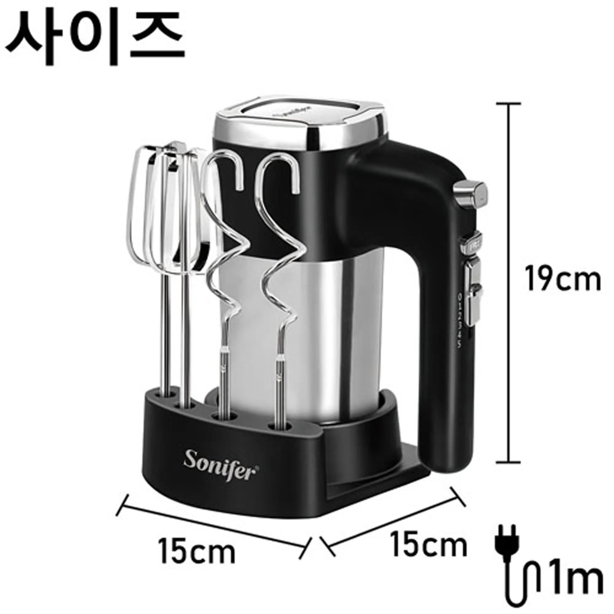 Food Mixer Electric Cuisine Kitchen Blender With Dough Hooks Chrome Egg Beater Hand Mixer Machine For Sweets Bakery Sonifer