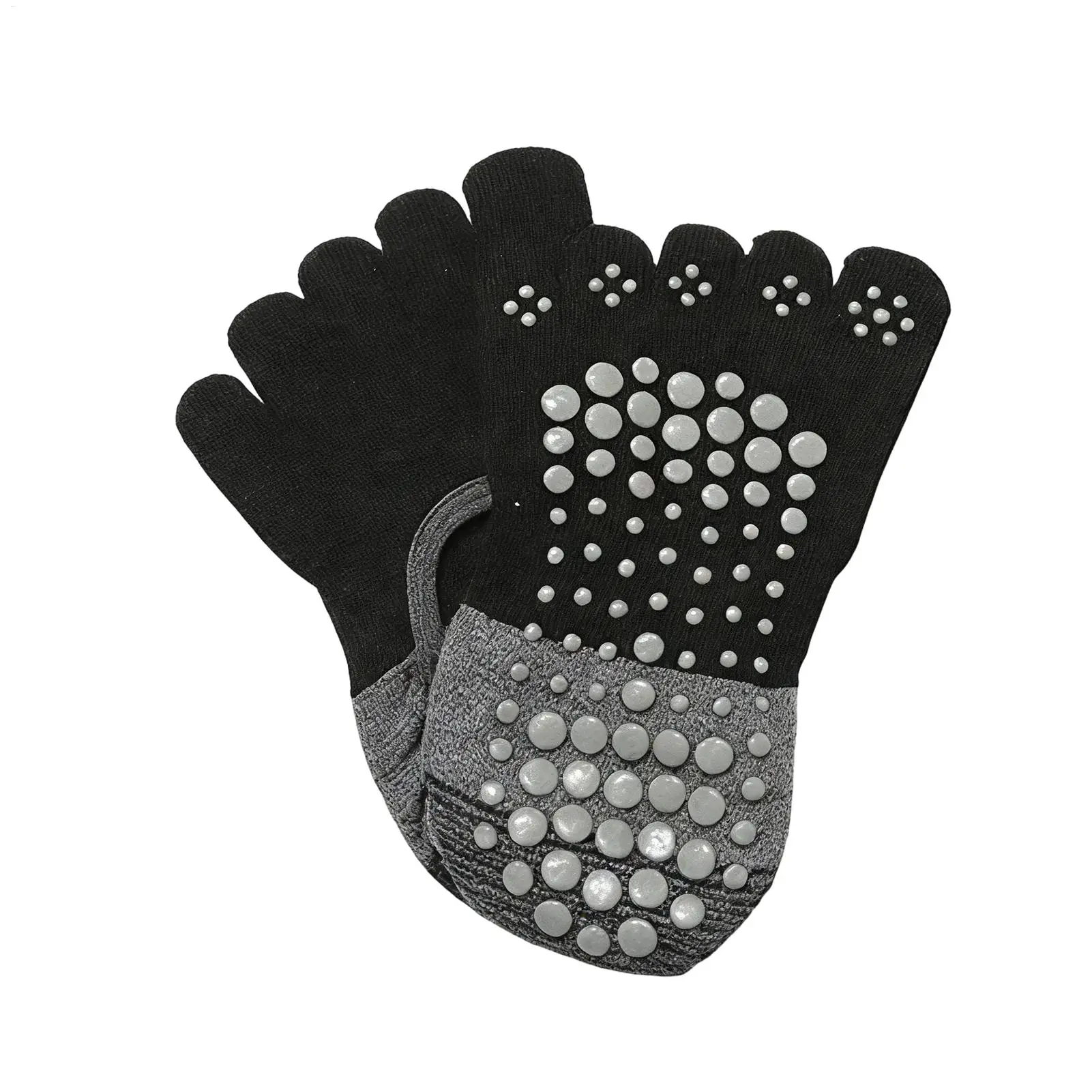 

Носки для пилатеса с пятью пальцами, низкие, с противоскользящим покрытием, спортивные, для йоги, с амортизацией, для спортзала, дома, больницы, баскетбола, футбола