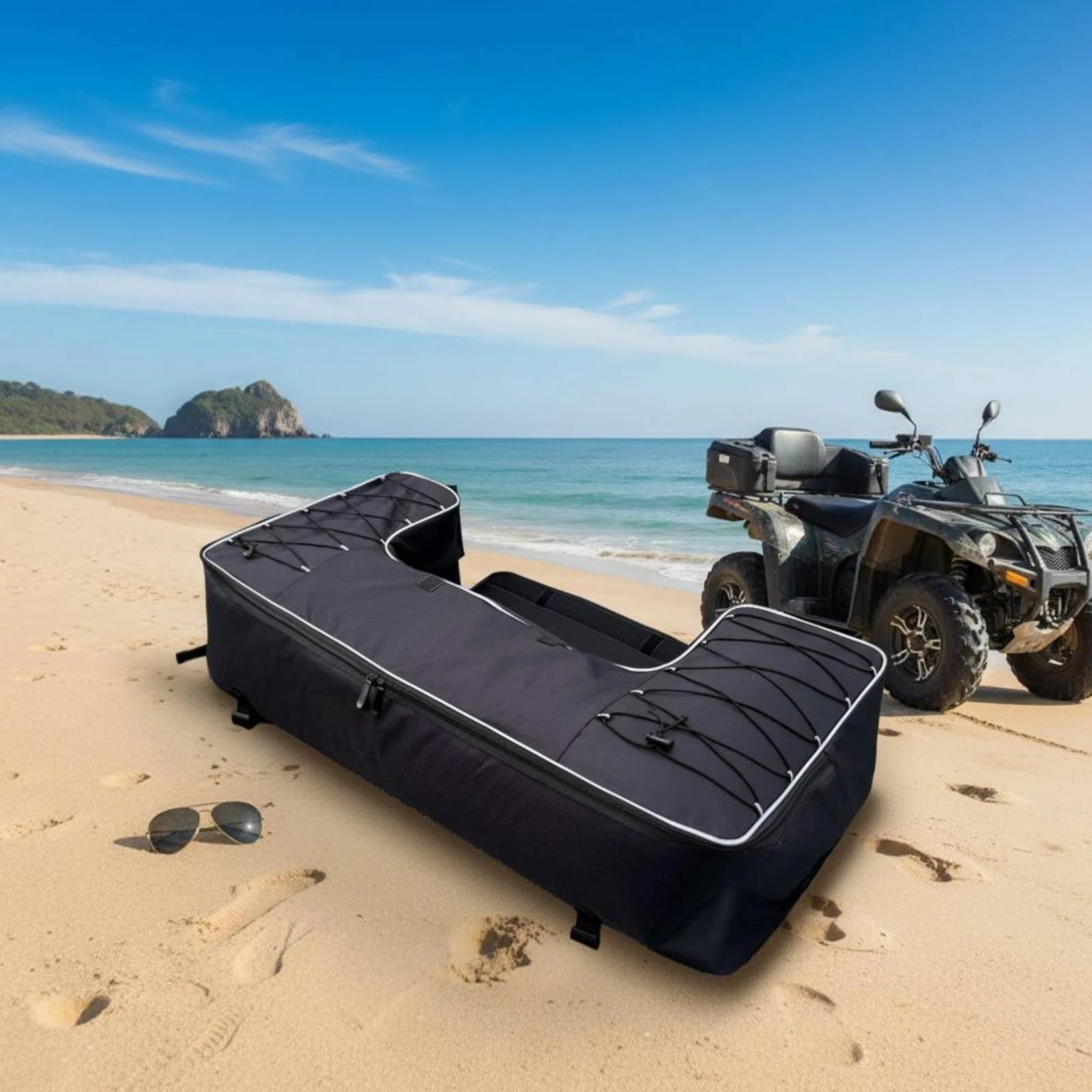 ATV Seat Storage Bag Heavy-Duty Material Motorcycle Tail Bag Automotive Vehicle Accessory Easy to Install Lightweight for Riders view 3