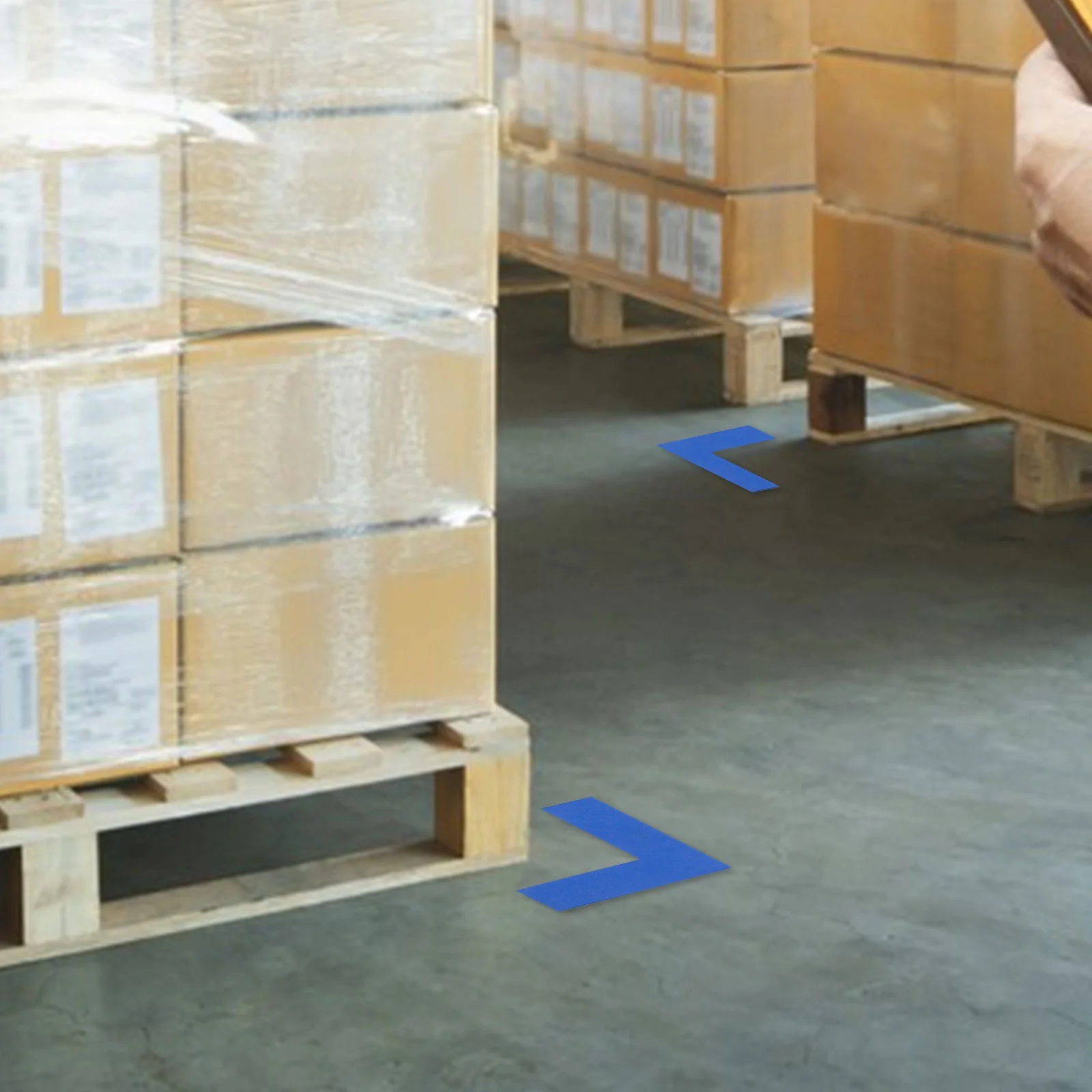 8 шт. наклейки противоскользящие позиционирующие фигурные маркеры для пола, ленты с пузырьками, маркировка местоположения, угол, синяя работа