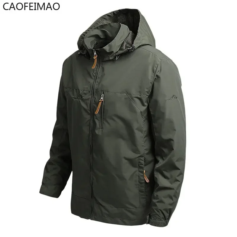 2025 Men Windbreaker Military Field Jackets Outerwear Mens Tactical Waterproof Pilot Coat Hoodie Men Hunting Army Clothes