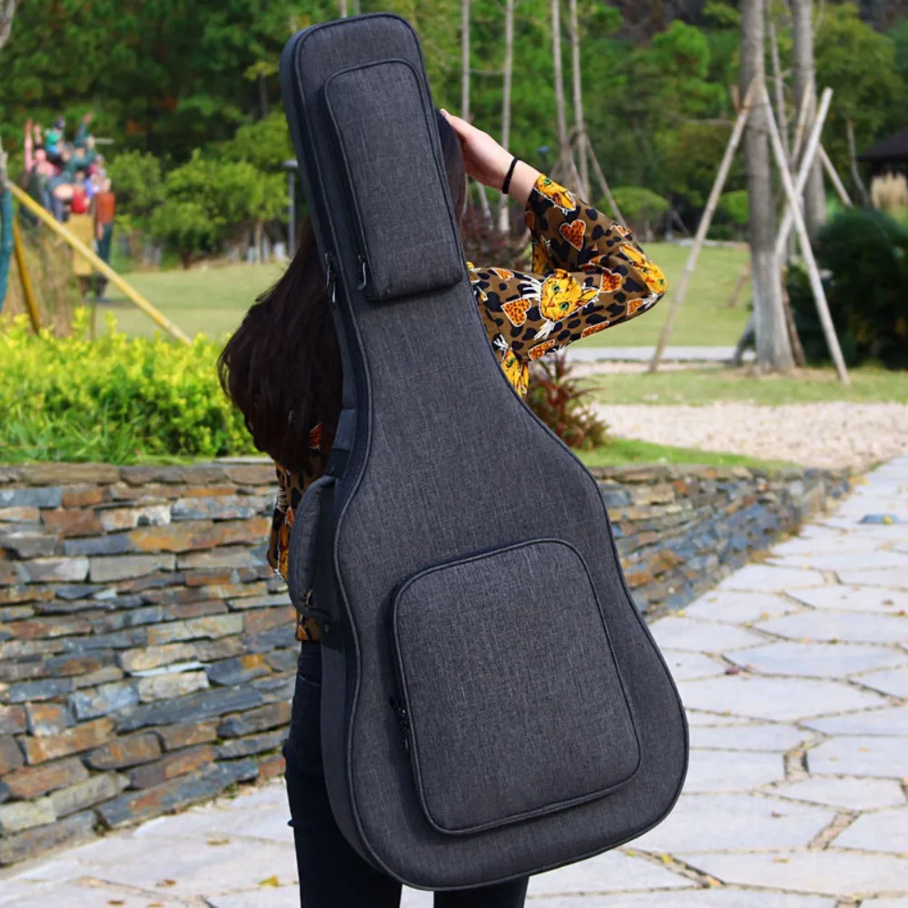 Thickened Guitar Bag 36/39/40/41 Inch Portable Water-resistant Backpack for Acoustic Folk and Classical Guitars Guitar Parts view 4