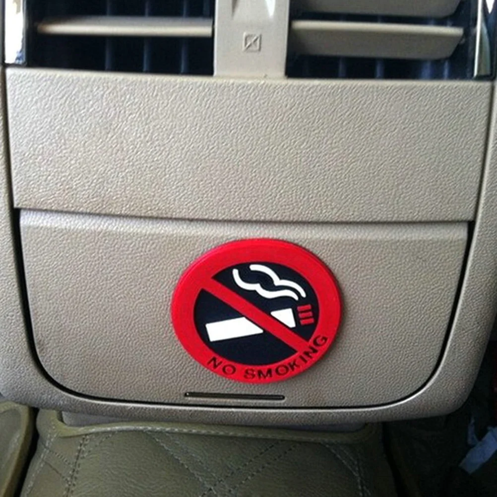 

10Pcs No Smoking Car Logo Sticker Heavy Duty Durable Warning Sign Rust Free Weather Resistant for Car Bumpers Auto Windows