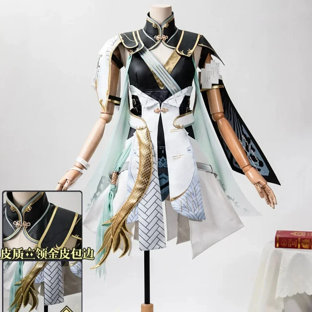 Wuthering Waves Jinhsi Game Suit Sexy Lovely Dress Uniform Wig Cosplay Costume Halloween Party Role Play Outfit Women Costumes