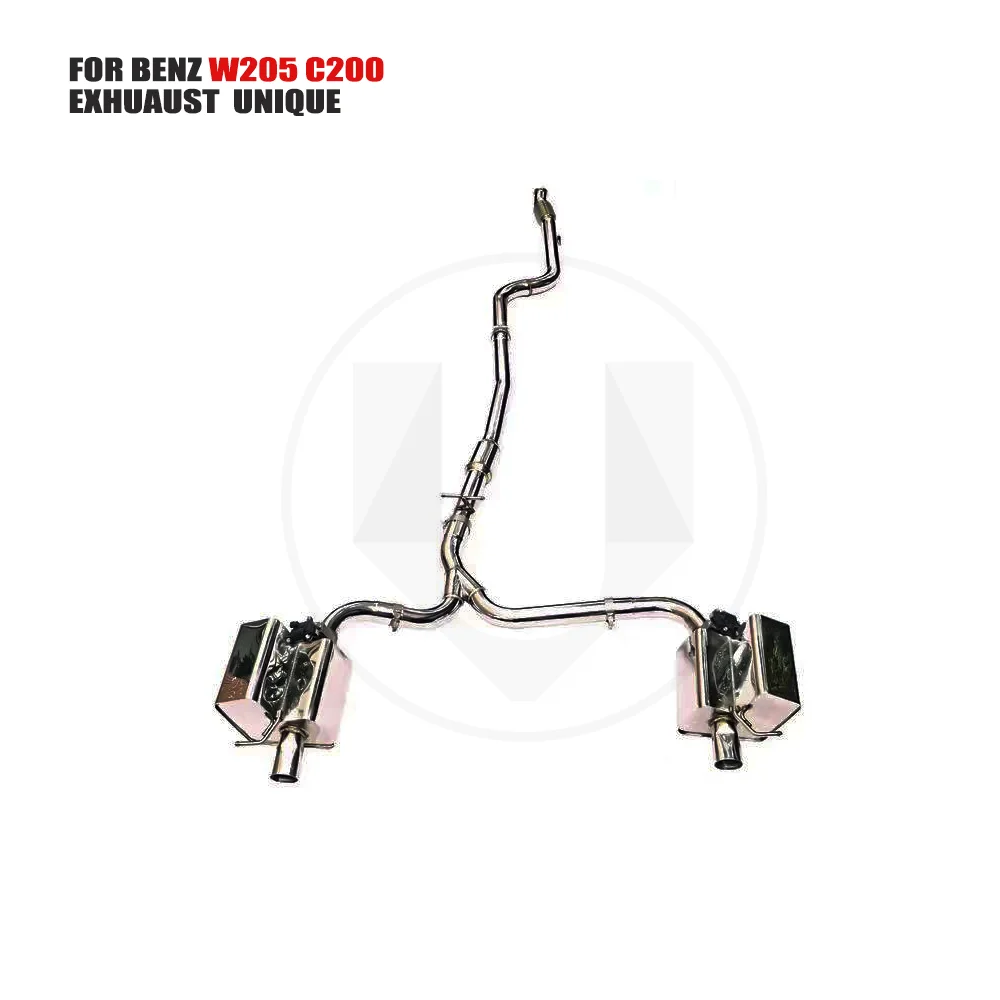 

UNIQUE Stainless Steel Exhaust System Performance Catback for Mercedes Benz W205 C200 C260 C300 2020~ Muffler With Valve