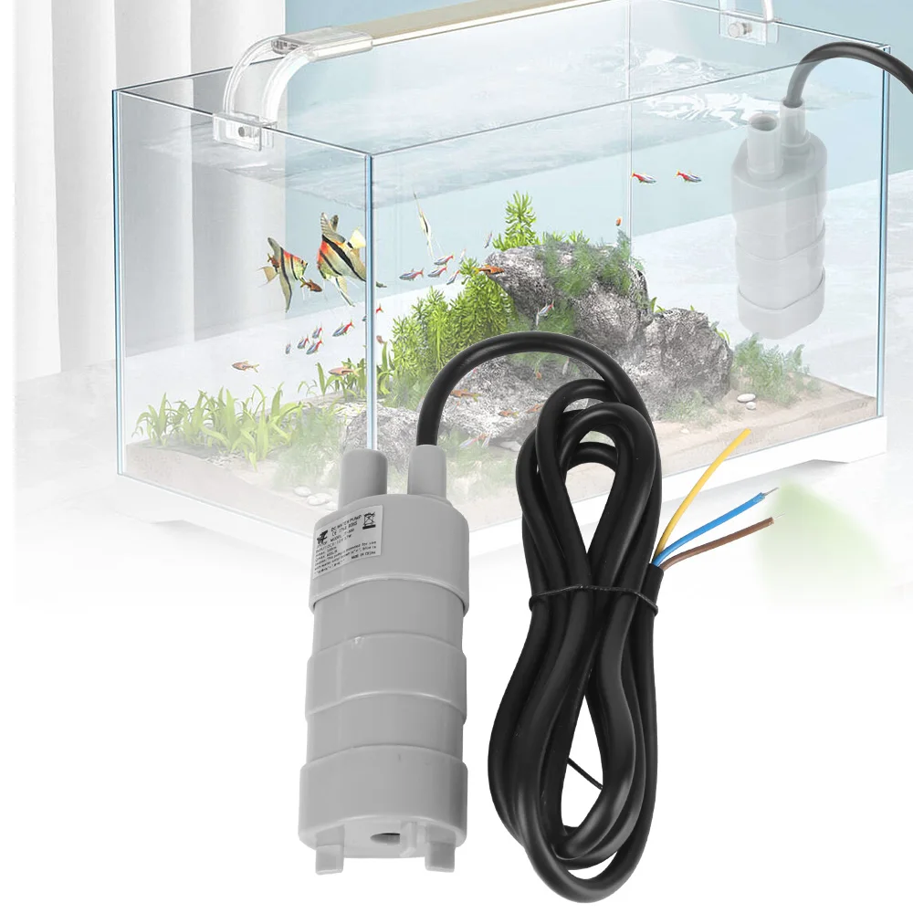 Home Water Pump 15W DC 12V Submersible High Flow Pump For Fish Tank Change Caravan Camping Garden 5m/16.4ft Submersible Pump