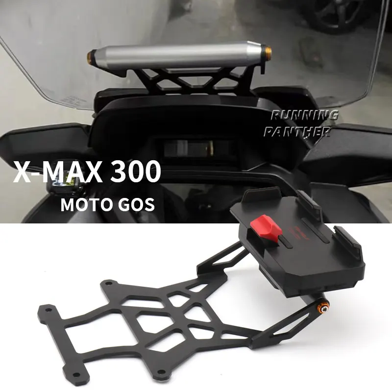 Motorcycle Mobile Phone GPS Navigation Bracket Supporter Holder Bar 12/22MM For Yamaha X-MAX 300 X-MAX300 XMAX300 XMAX 300 2023-