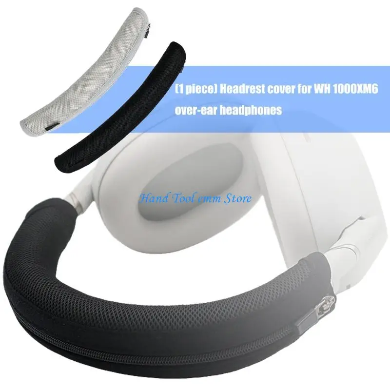 

H37F Protective Headphone Cushion Cover Mesh Fabric Lightweight For WH 1000XM6 Earphones Headband Cushion