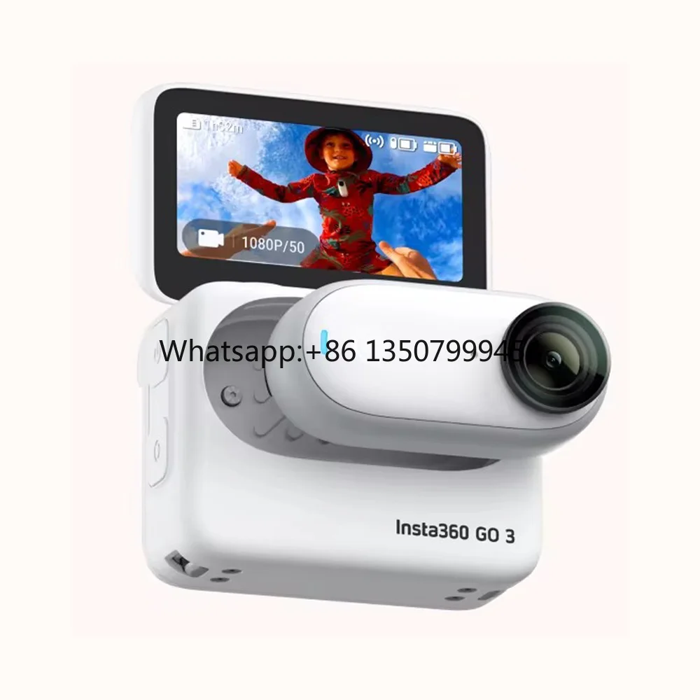 

360 NEW GO 3 Tiny Action Camera Standalone 32/64/128GB Version with Plastic Mount 2.7K POV 360 Compatible with FPV