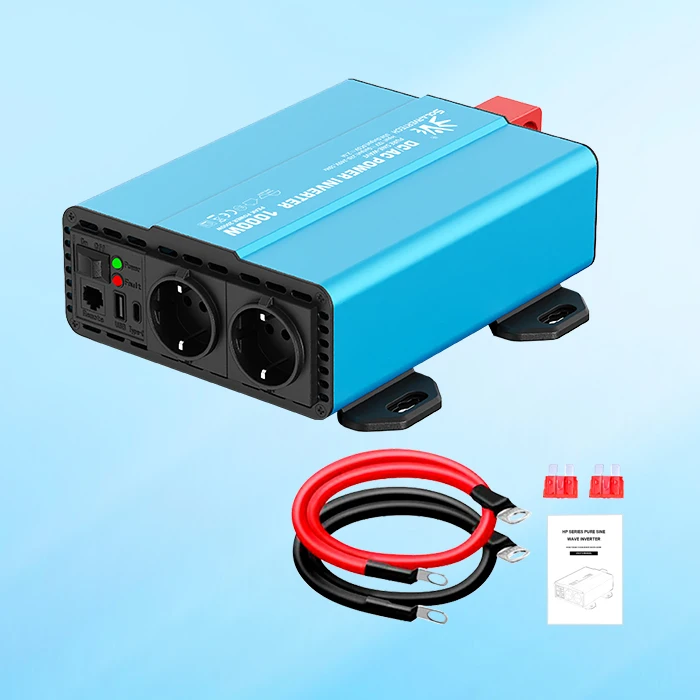 HP1000W Solar Pure Sine Wave Inverter High Efficiency Converters DC12V 24V 48V to AC120V 220V 230V for Off-Grid Solar Systems