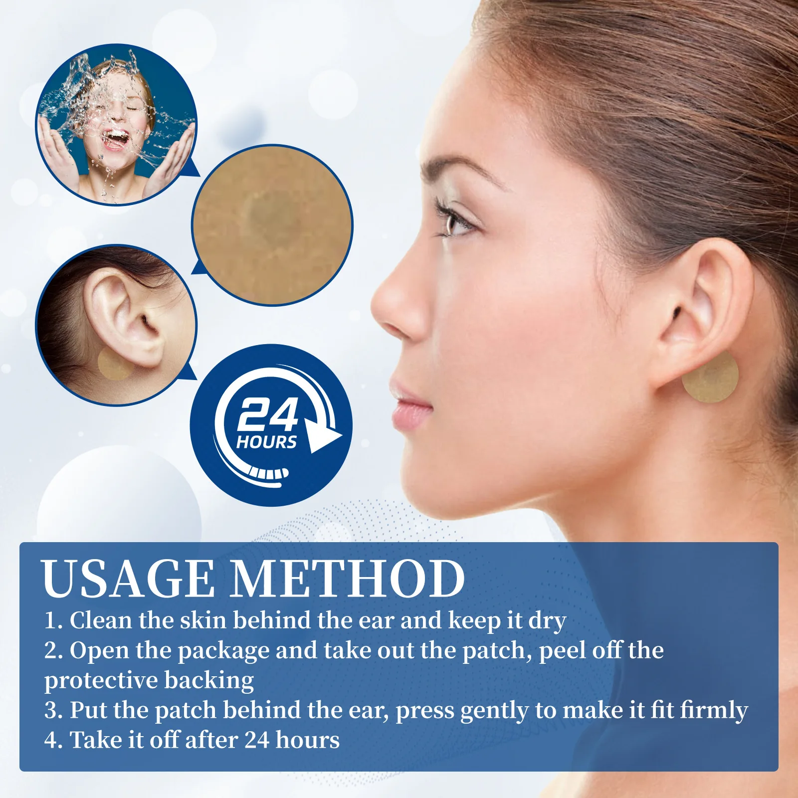 Nervous Tinnitus Treatment Patch Ringing Buzzing Relief Headache Hearing Loss Deaf Ear Pricking Pain Brain Relax Medical Plaster
