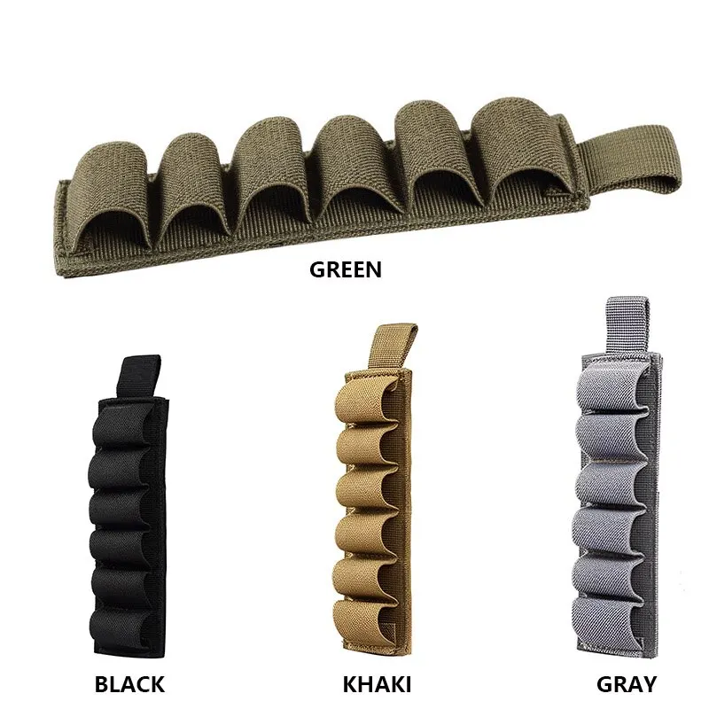 Bullet Bags Stickers Nylon 6-Shell Tactical Outdoor Hook & Loop Backed Carrier Card MOLLE Simple Bag Black image 4