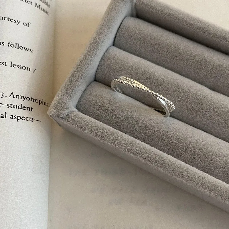 PANJBJ 925 Sterling Silber Perle Unregelmäßigen Ring für Frauen Shell Überlappende Hohl Süße Design Schmuck Geschenk Dropshipping – Detail 28