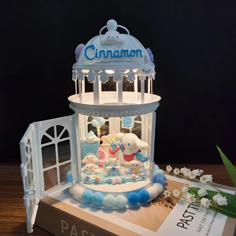 Disney sanrio cinnamoroll olá kitty brinquedos periféricos item doméstico luzes da noite iluminação presentes de aniversário de plástico ornamentos bonitos