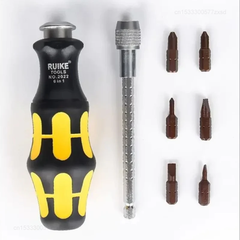 Xiaomi Multifunctional Ratchet Screwdriver Set Telescopic Portable Strong Magnetic 6 in 1 Hidden Drill Head Storage Screwdriver