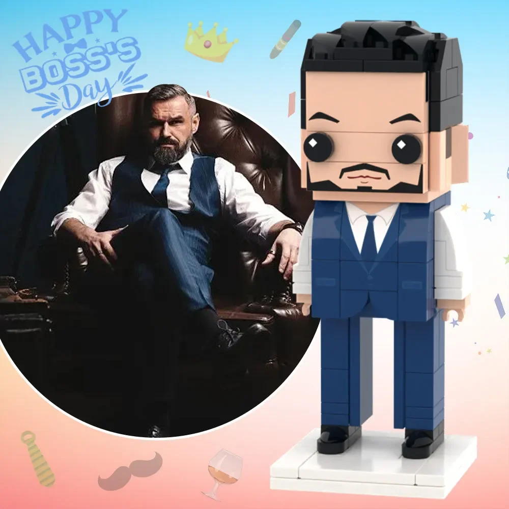 

Персонализированная модель-конструктор из мелких деталей, памятный подарок ко Дню отца для украшения дома и сохранения воспоминаний