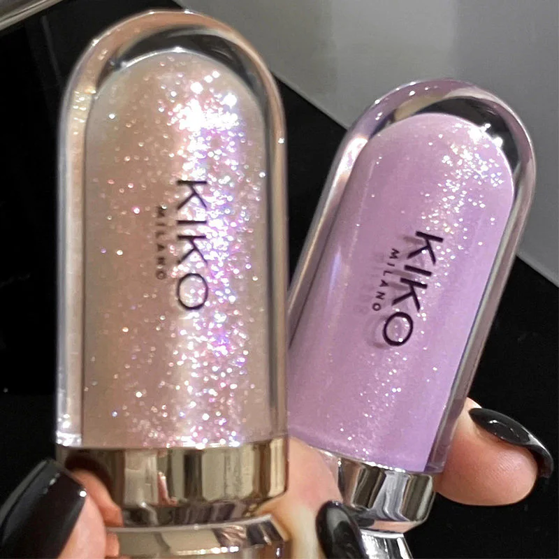 Original Kiko 3D Mirror Lip Glaze Waterproof Non Fading and Non Stick Cup Gentle Bean Paste Color Fine Shiny Point Charm Red