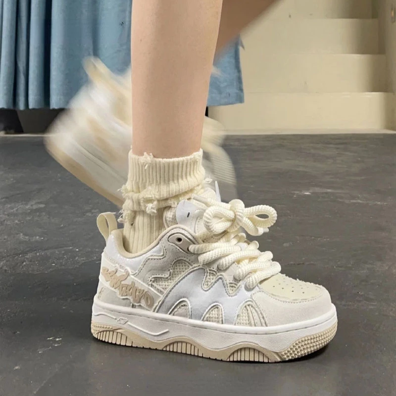 

Platform Female Sneakers Blue Casual Skateboard Tennis Female Vulcanize Korean Women Shoes Spring Summer 2024 Footwear