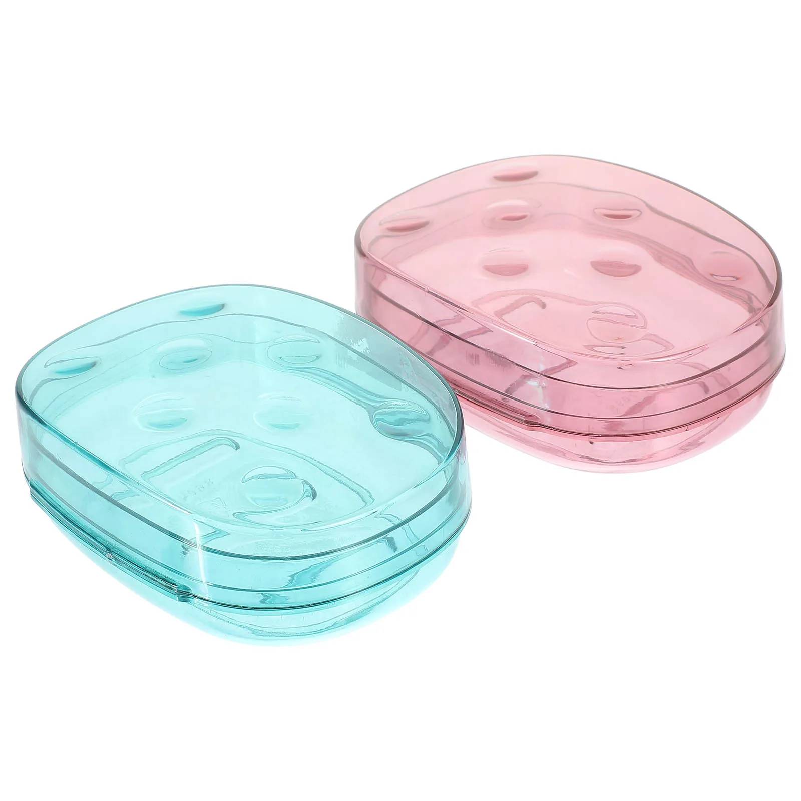 

Portable Transparent Soap Dish Holder Sealed Soap Container Box for Kitchen and Bathroom Travel Storage