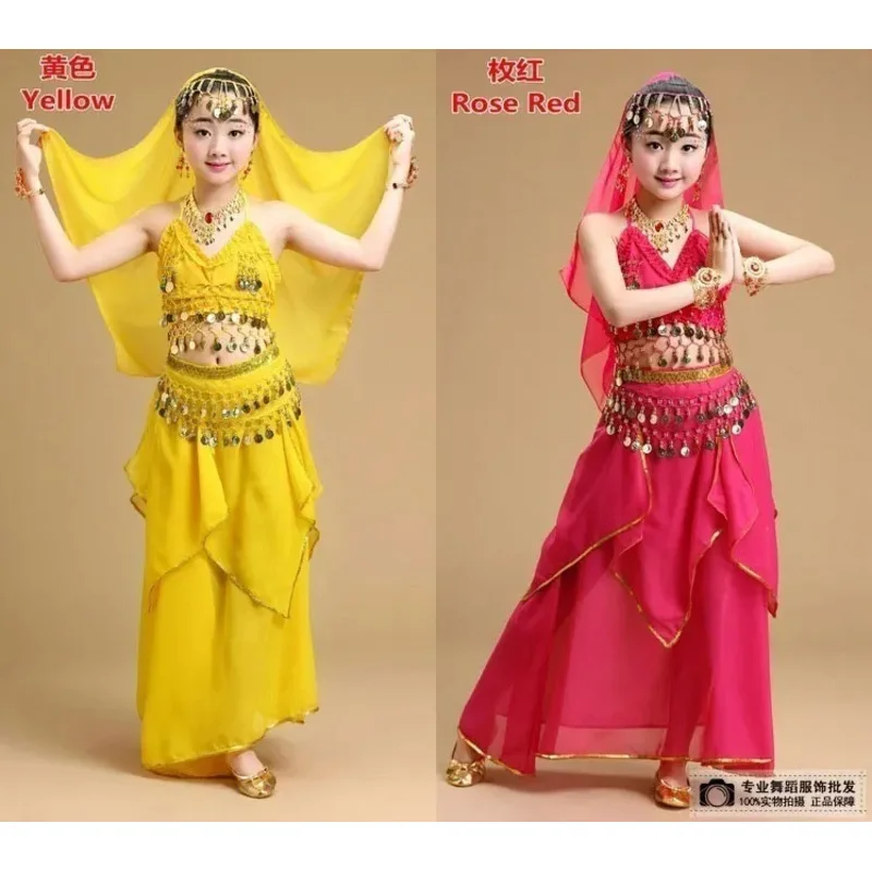 Ropa de baile profesional para niños, disfraz de danza del vientre para niñas, disfraces de Egipto, traje de danza del vientre para niñas, baile de Bollywood