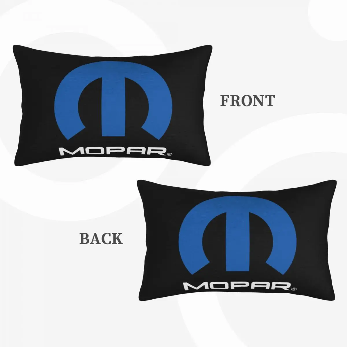 Mopar Black Logo American Trucker Rectangle Pillowcase Cushion Cover Decor Bedroom Bed Home Comfort Throw Pillow