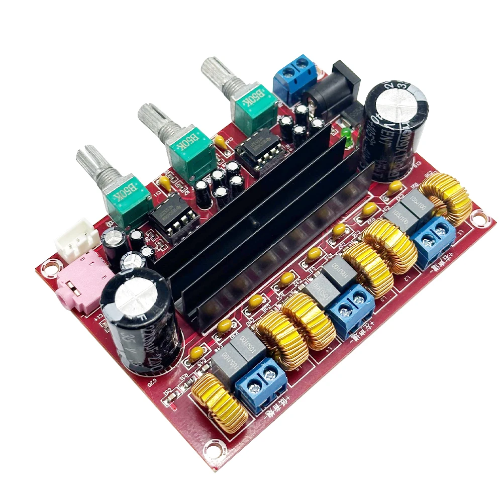 XH-M139 Digital Subwoofer Power Amplifier Board 2x50W 100W 2.1 Channel DC 12-24V 3 Sound Channels Energy Saving Pure HiFi Music