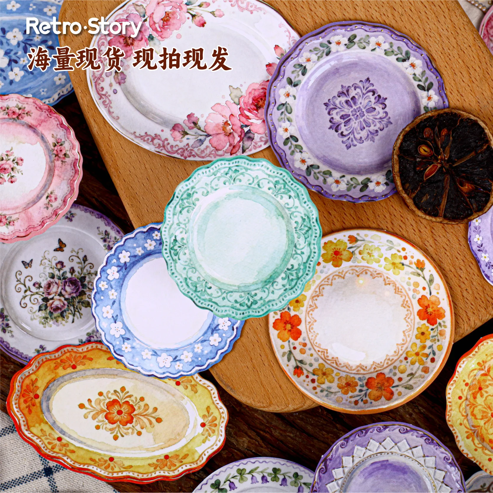 10pcs/lot Memo Pads Material Paper Memo Porcelain Dream Collection Junk Journal Scrapbooking Cards Background Decoration Paper