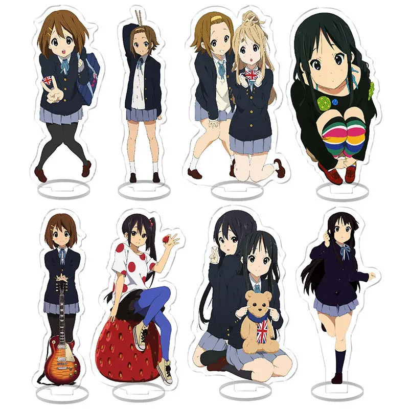 ¡Anime K-ON! Soporte acrílico Yui Azusa Mio Ritsu Mugi figuras miniaturas Kits de modelismo modelo de juguete GK adornos Decoración