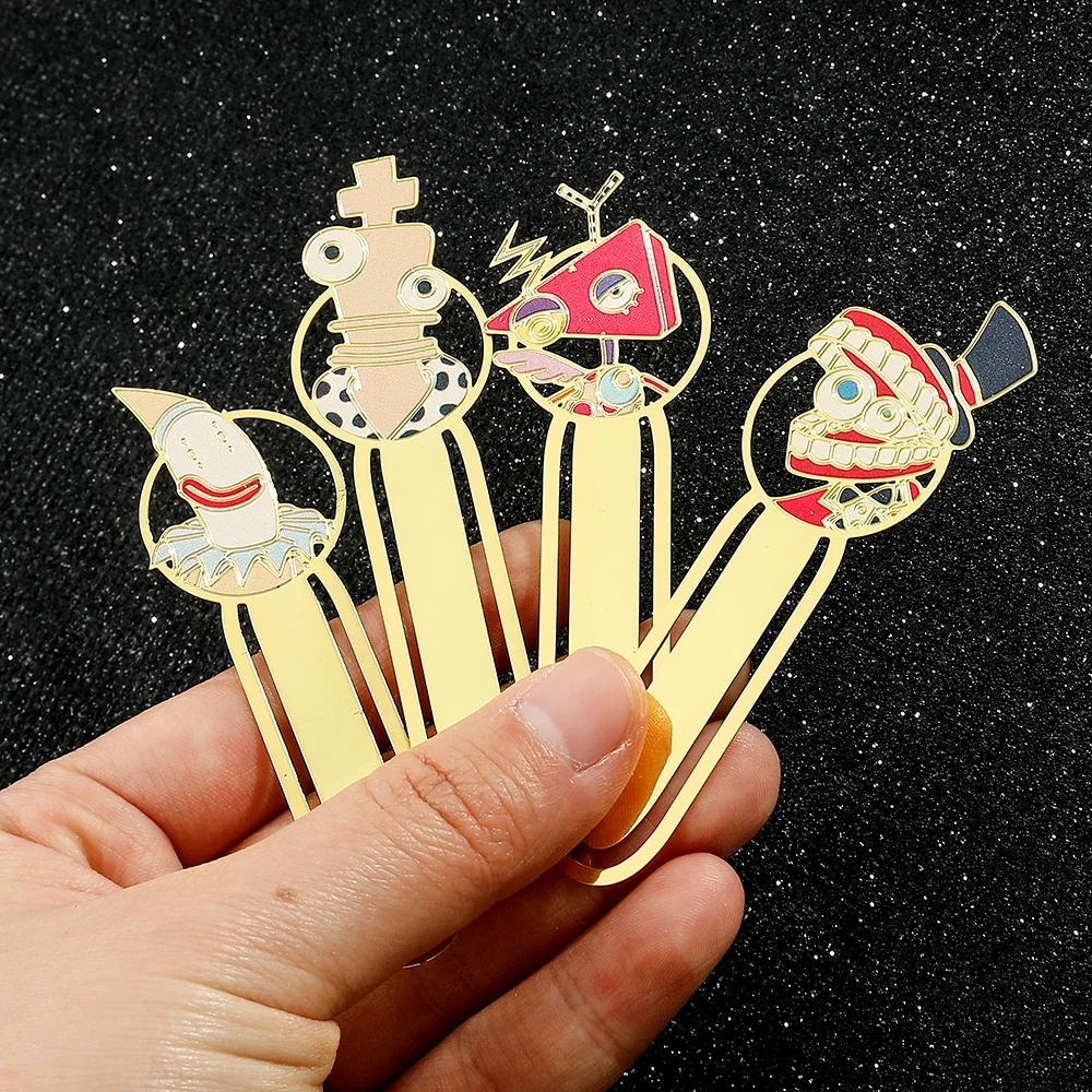 New The Amazing Digital Circus Creative Metal Bookmarks for Book Lover Gifts Cartoon Fans Books Clip Reading Study Supplies