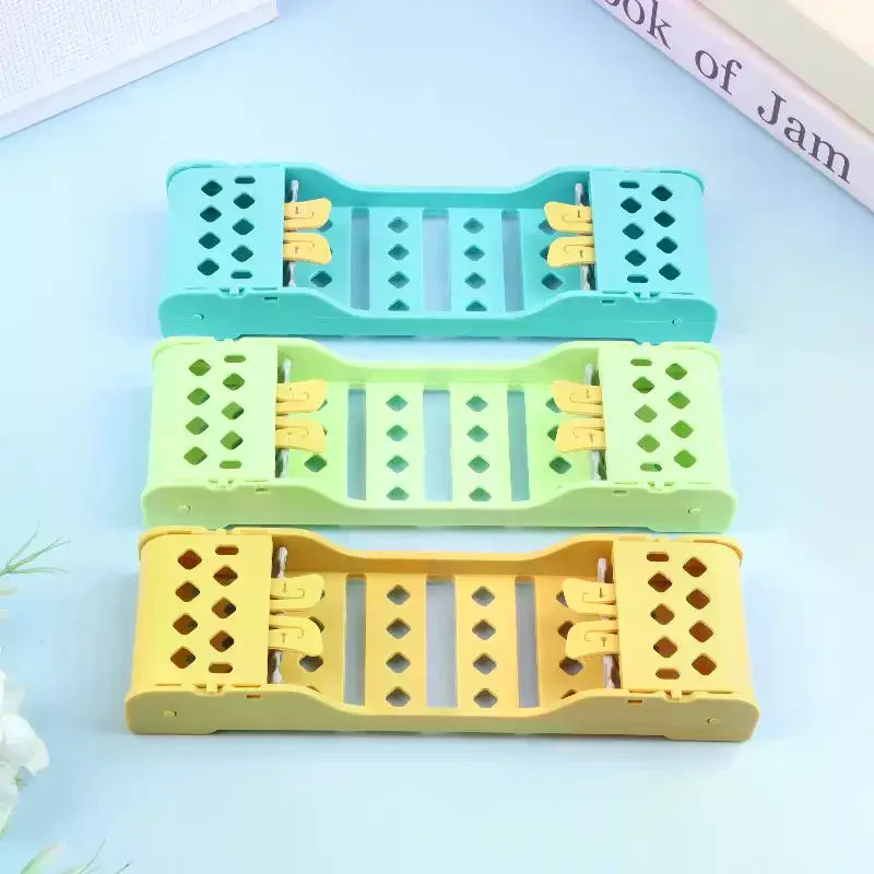 Dental Instruments Plastic Disinfection Box Storage Case 4 Holders Autoclavable Dentist Cassette Racks No Rust Safe Clean