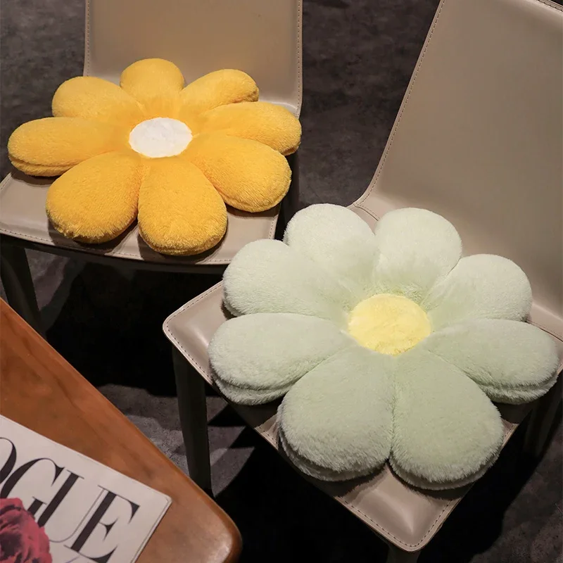 Cute Multicolor Flower Cushion Soft Stuffed Flower Pillow Home Decor Party Family Reunion for Birthday Christmas Gifts