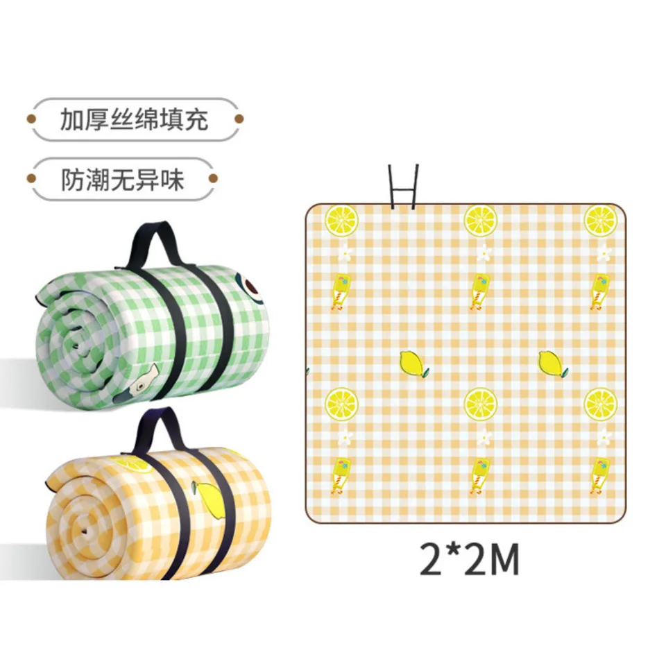 Waterproof Picnic Blanket 200x200cm Large Beach Blanket Outdoor Picnic Mat Beach Mat With Carrying Handle For Camping Beach