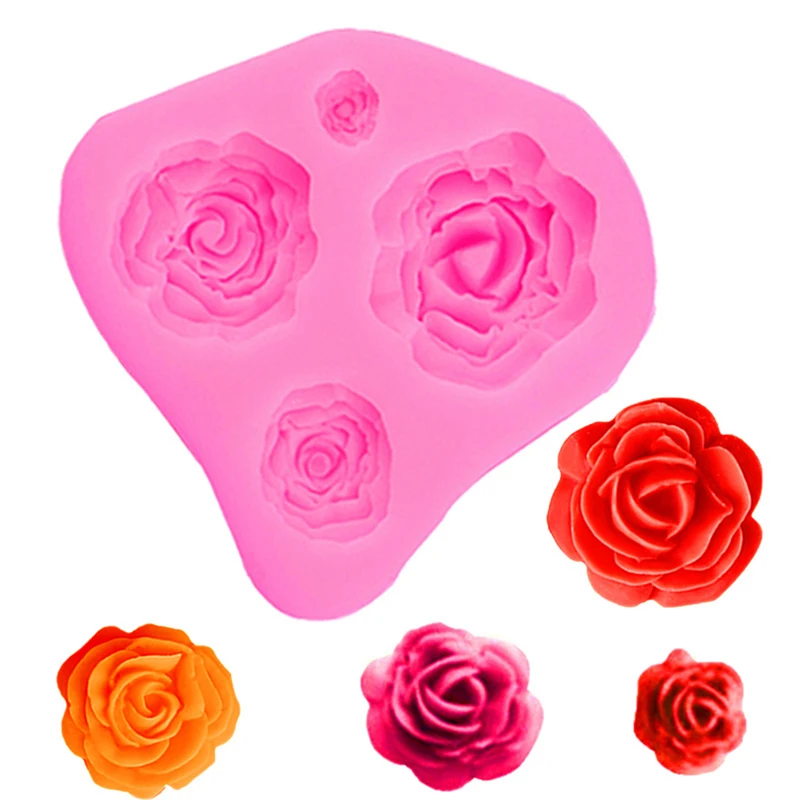 Daisy Chrysanthemum Plumeria Rose Flower Silicone Mold Cupcake Fondant Cake Decorating Tools DIY Chocolate Cookie Baking Moulds