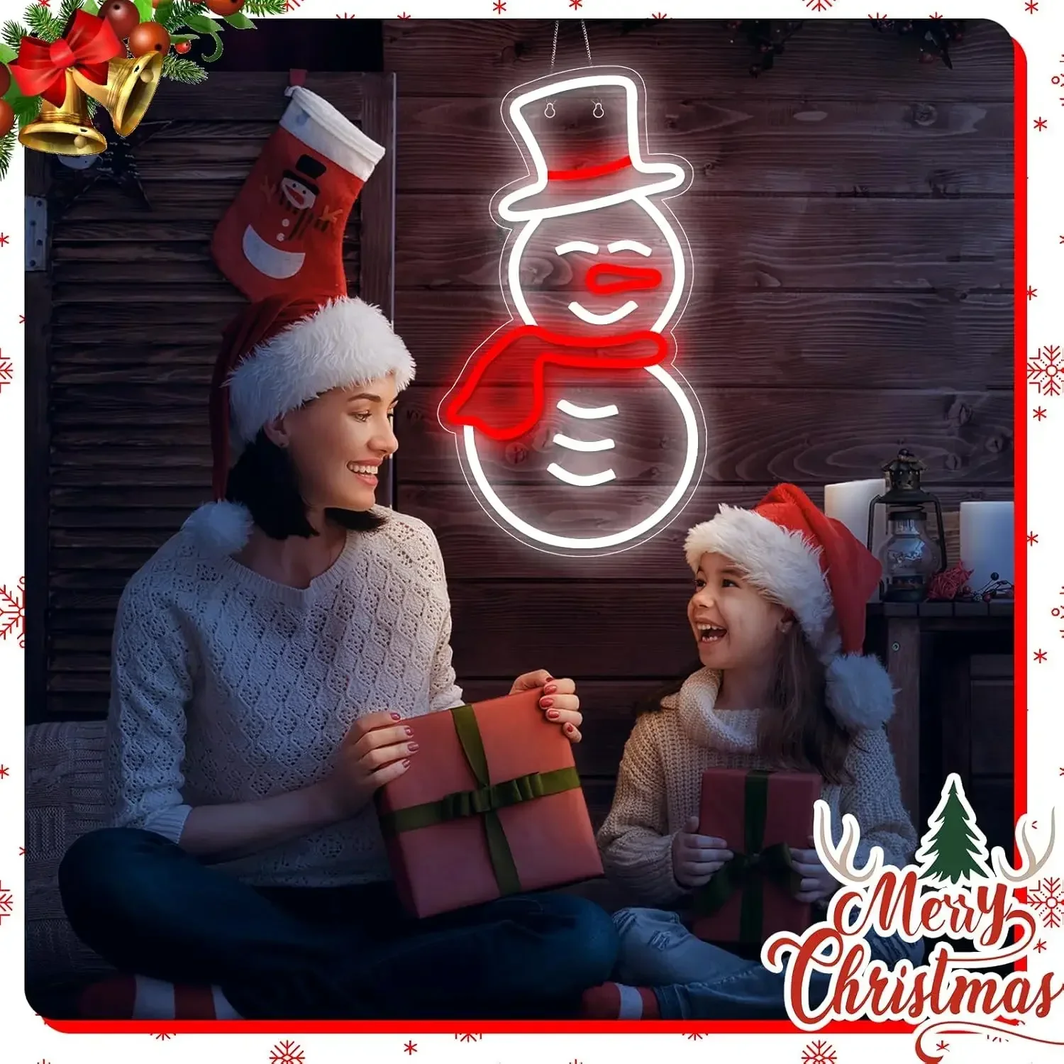 ثلج النيون تسجيل USB عكس الضوء LED ضوء النيون تسجيل جدار الفن الديكور لغرفة النوم غرفة المعيشة بار هدايا عيد ميلاد الحزب