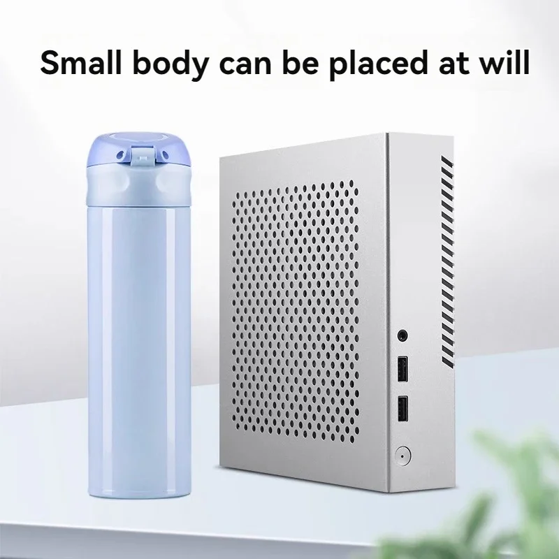 2025 TX03 Mini All Aluminum Case Thin Itx Small Host Quiet Industrial Computer Mini Half Height Stylish