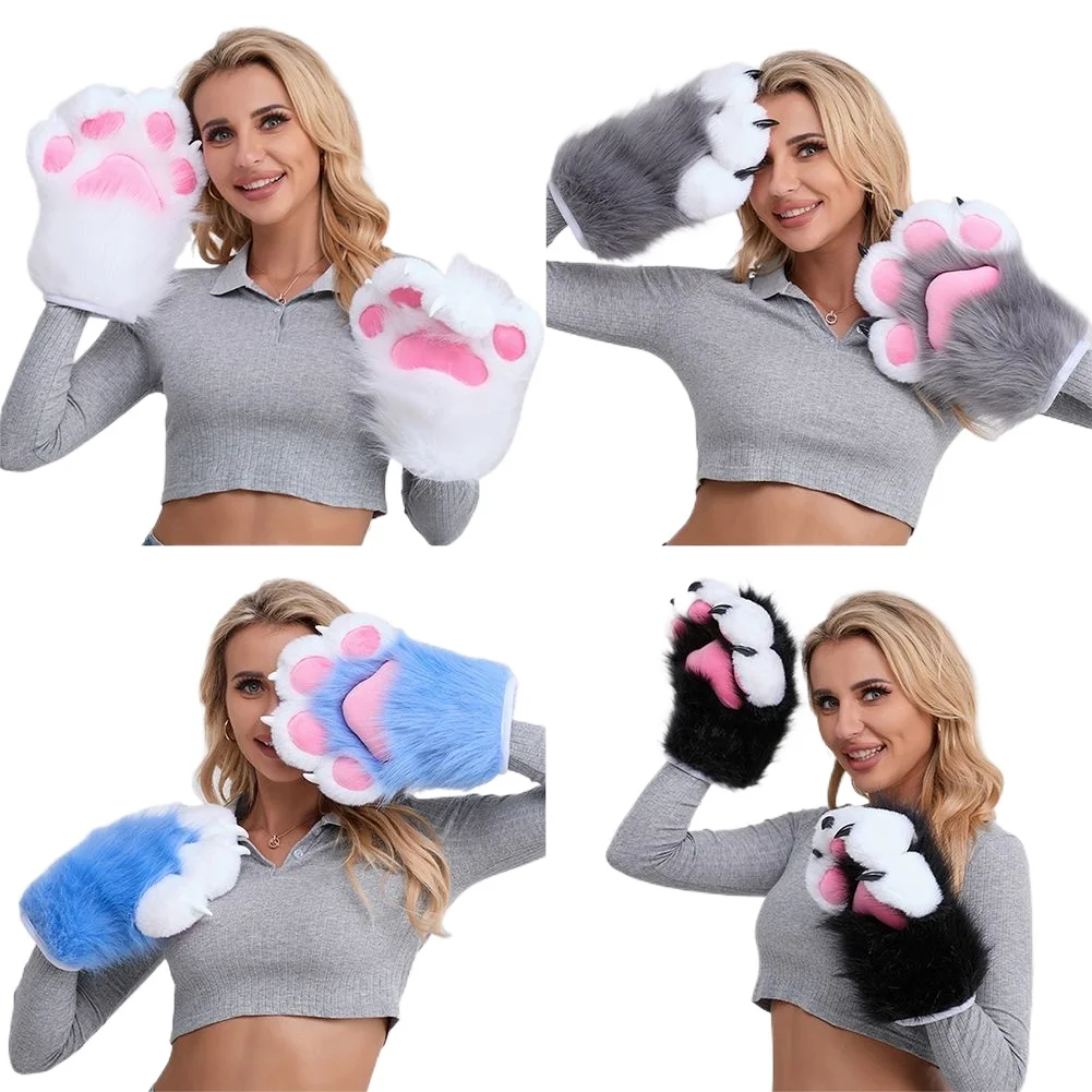 جديد حار تأثيري فروي لطيف الصوت Fursuit، أفخم القط مخلب قفازات كوس تظهر الدعائم